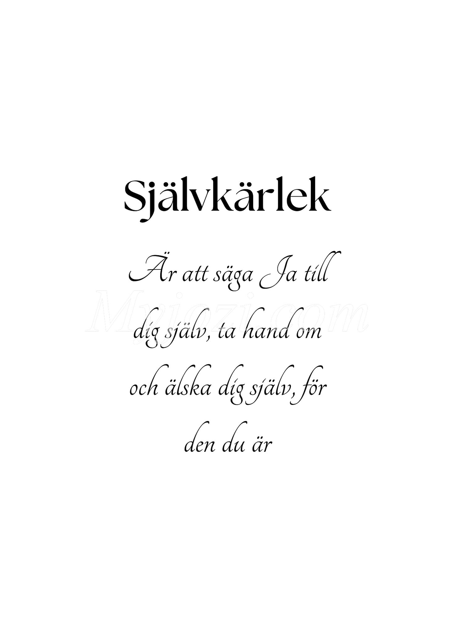 Textposter - Självkärlek