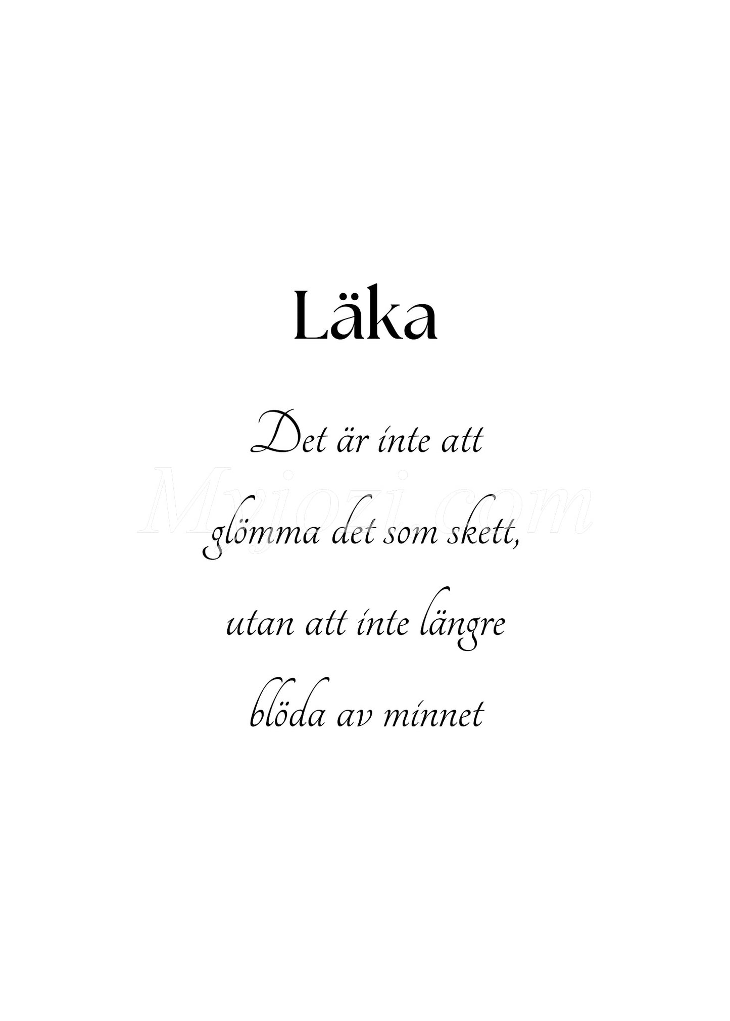 Textposter - Läka