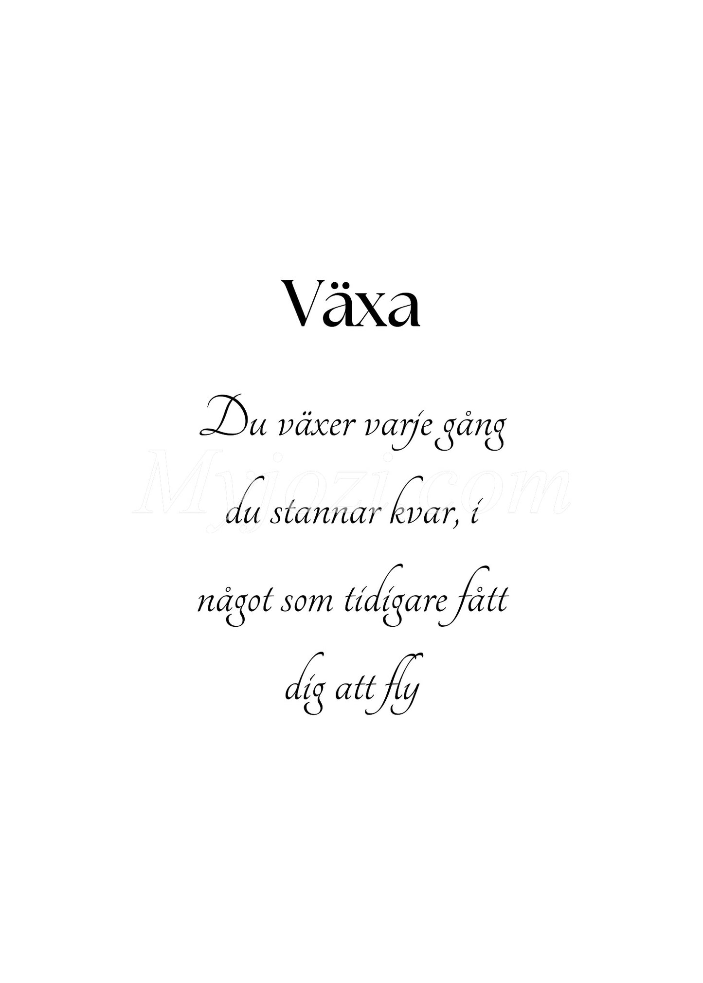 Textposter - Växa