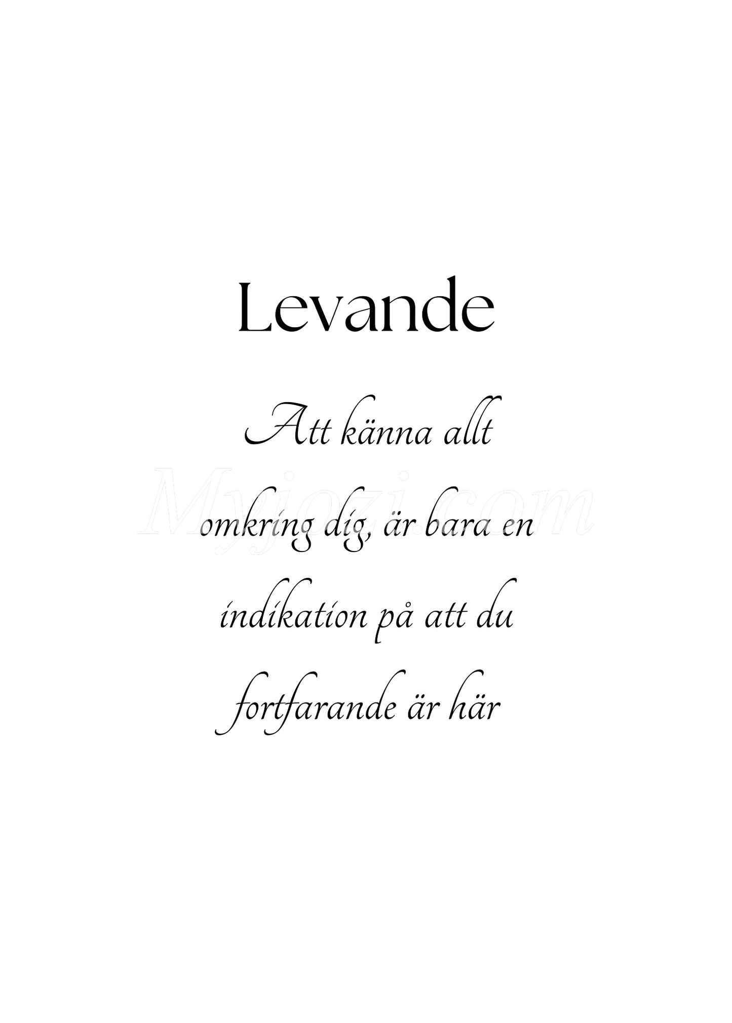 Levande - Textposter