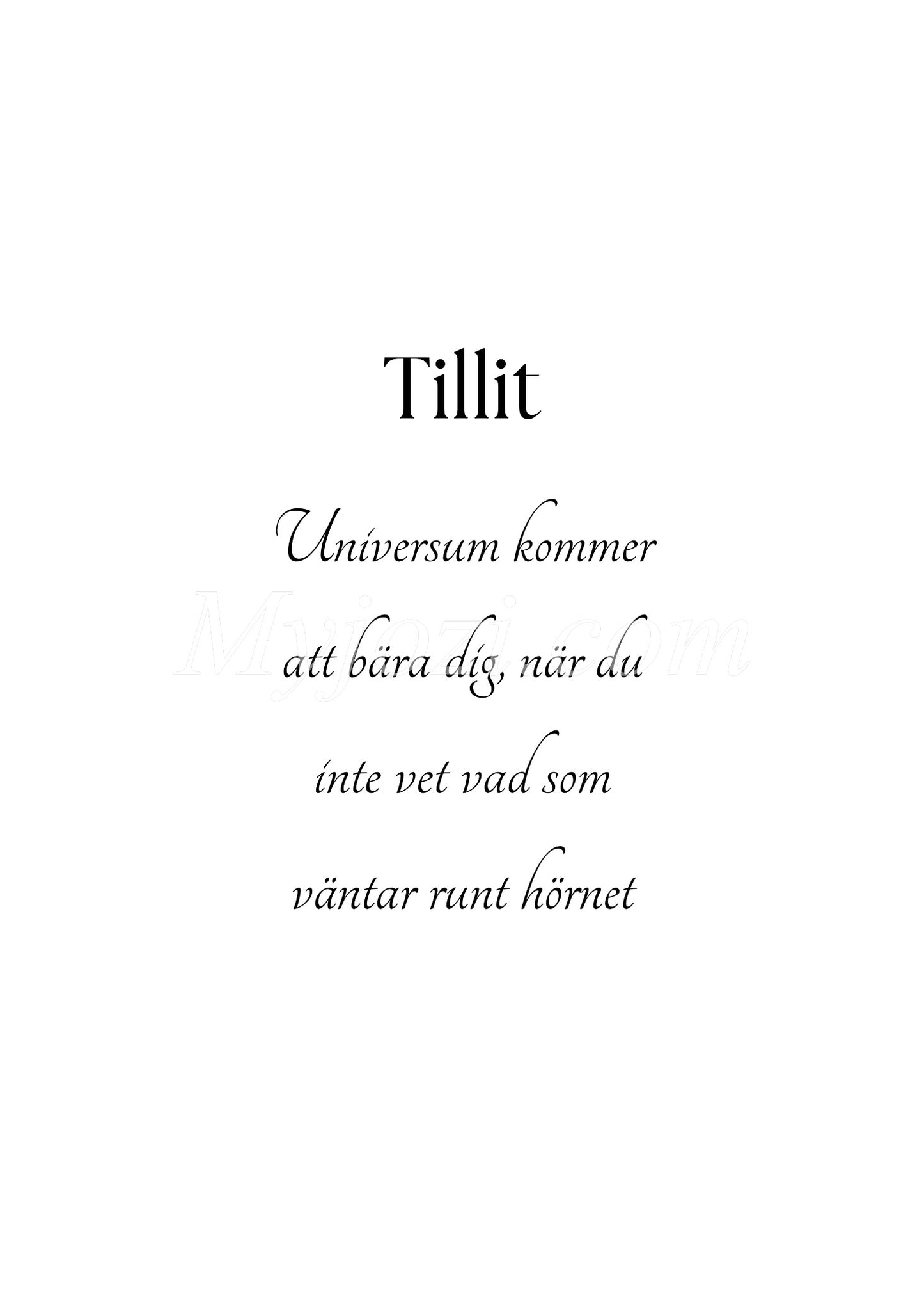 Tillit - Textposter