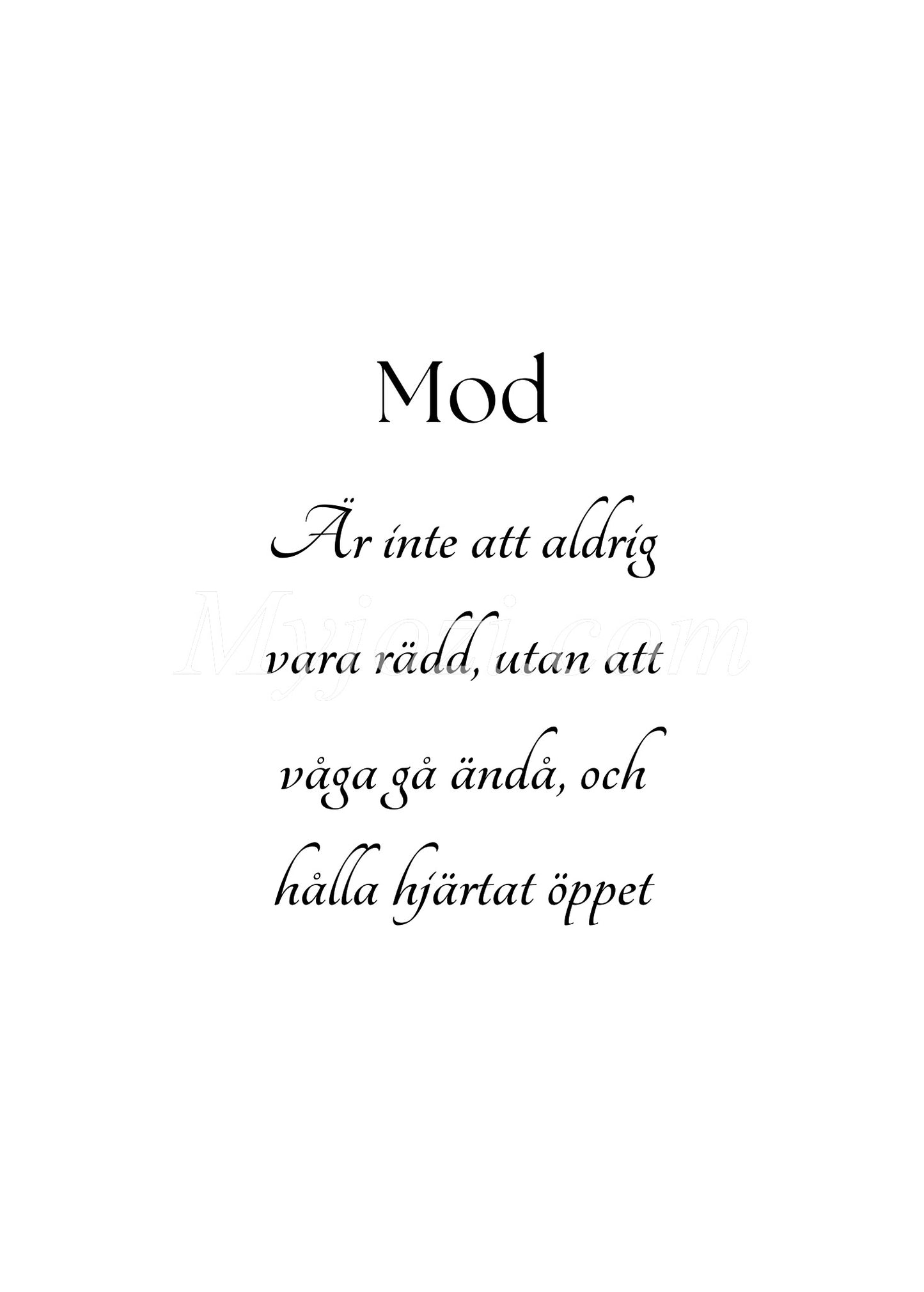 Mod - Textposter