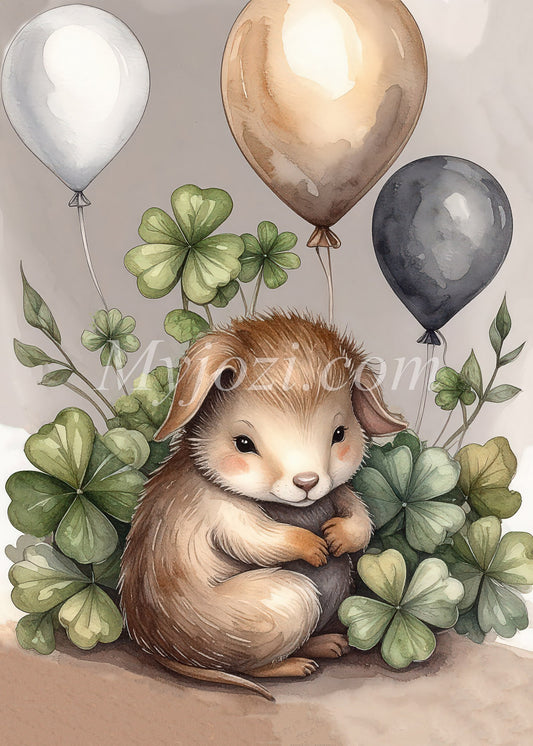 Barntavla Fyrklövervarelsen - För Barnkammaren