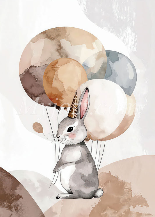 kanintavla, barntavla med djur för barnrum