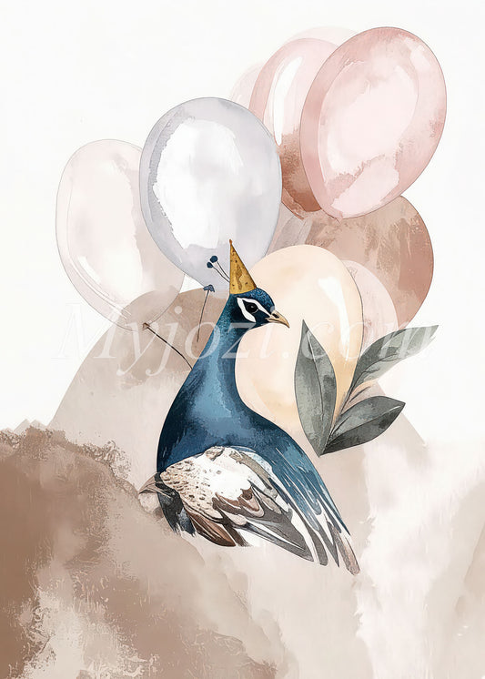 påfågel barnrum eller kontor