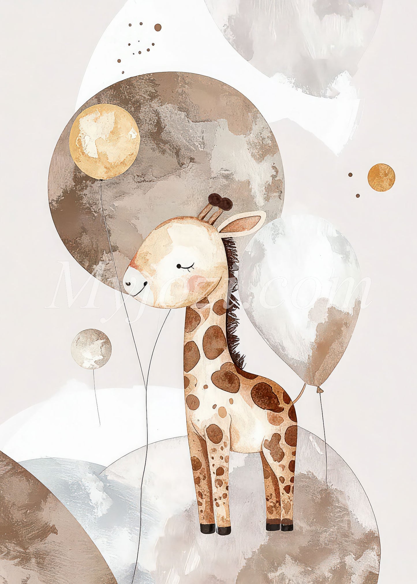 giraff barnposter