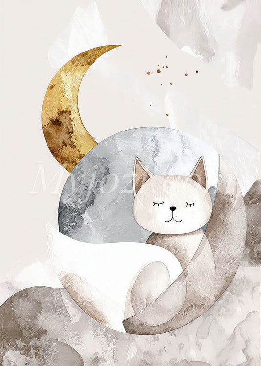 Kattungen Barntavla - För Barnrummet