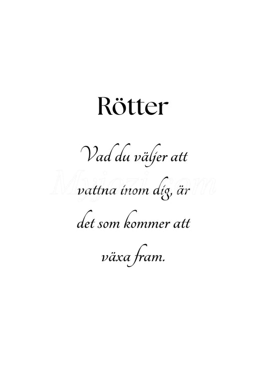 Textposter - Rötter