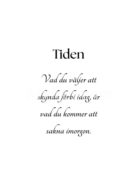 Textposter - Tiden