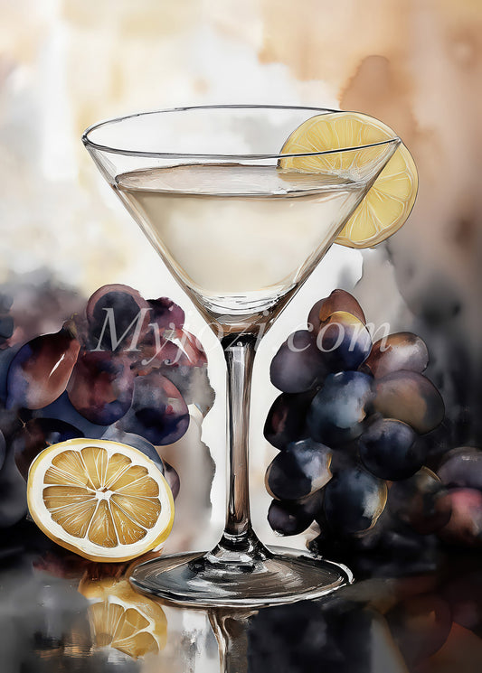 Martini Cocktail - Leinwanddruck