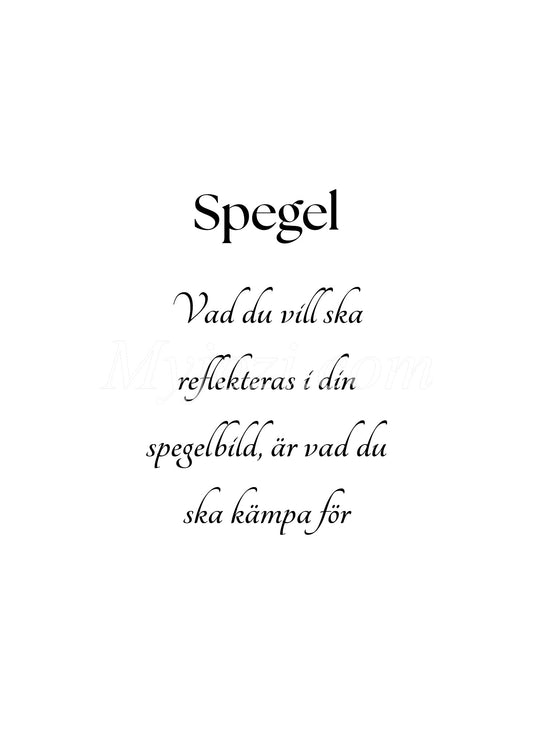 Textposter - Spegel