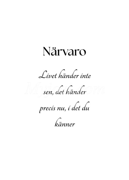 Textposter - Närvaro
