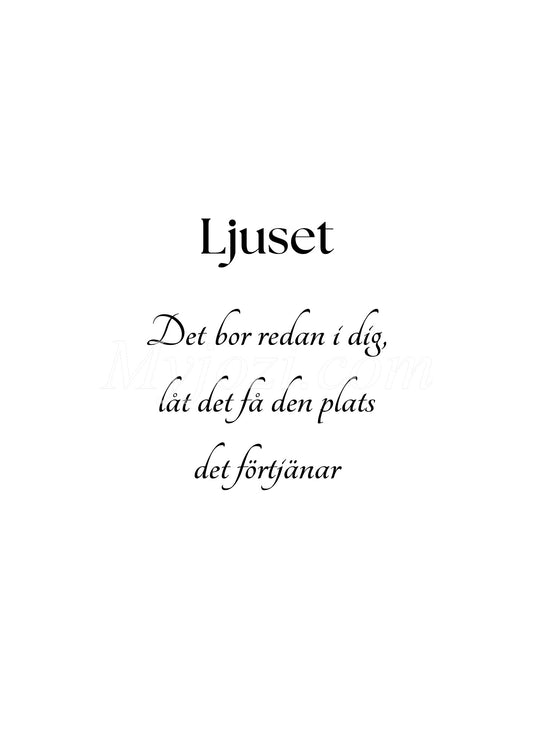 Textposter - Ljuset