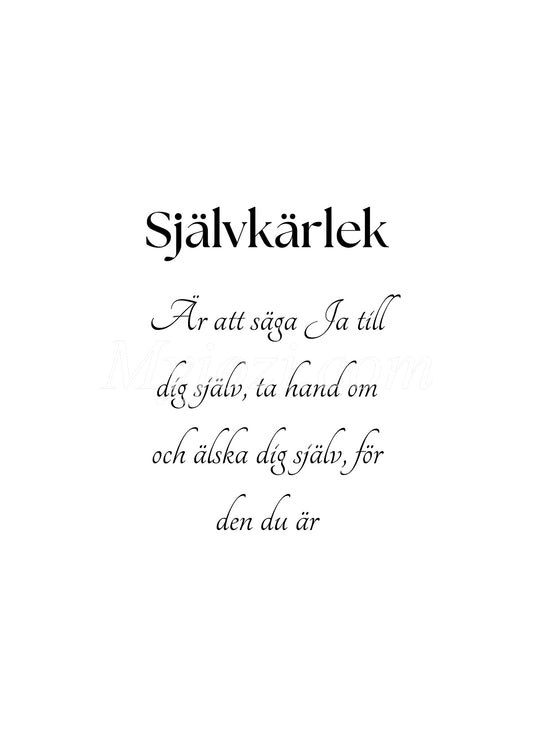 Textposter - Självkärlek