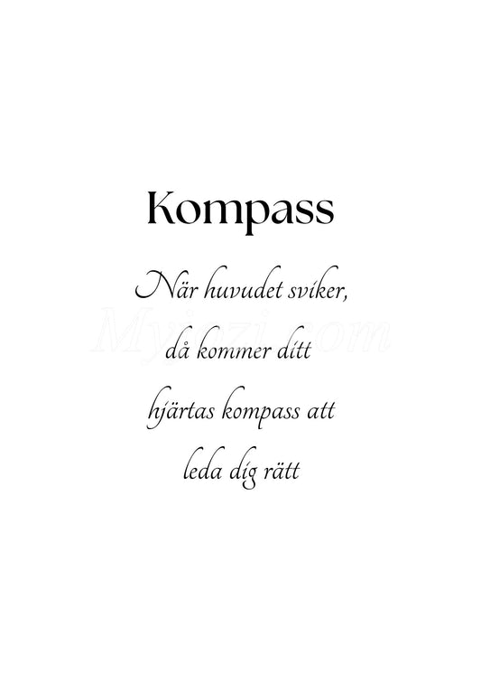 Textposter - Kompass