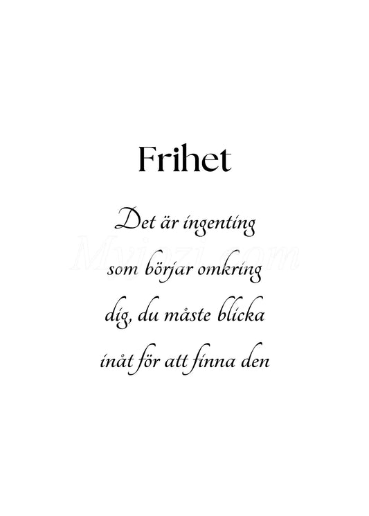 Frihet - Textposter