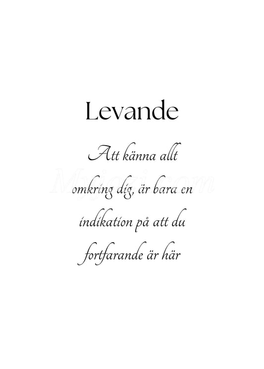 Levande - Textposter