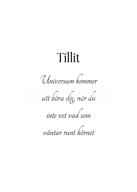 Tillit - Textposter