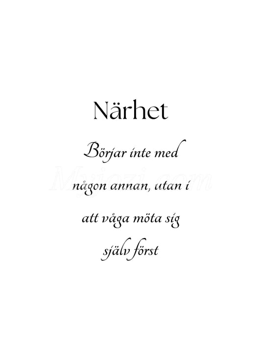 Närhet - Textposter