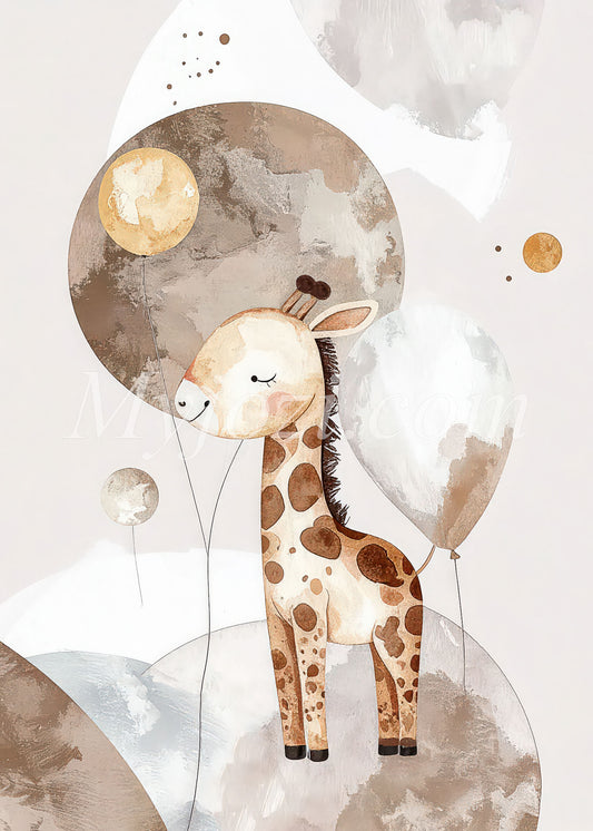 giraff barnposter